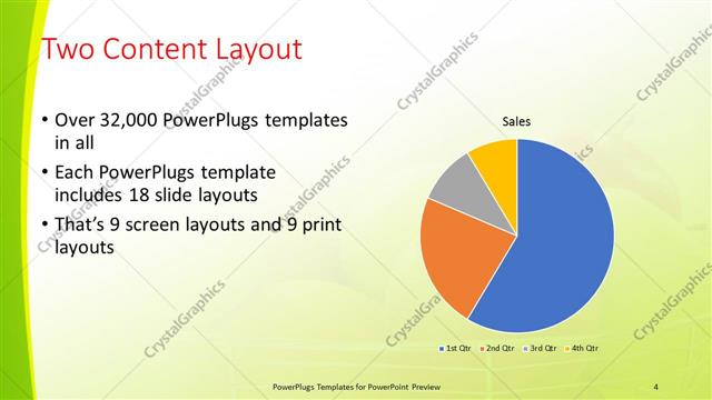 Two Content presentation slide layout
