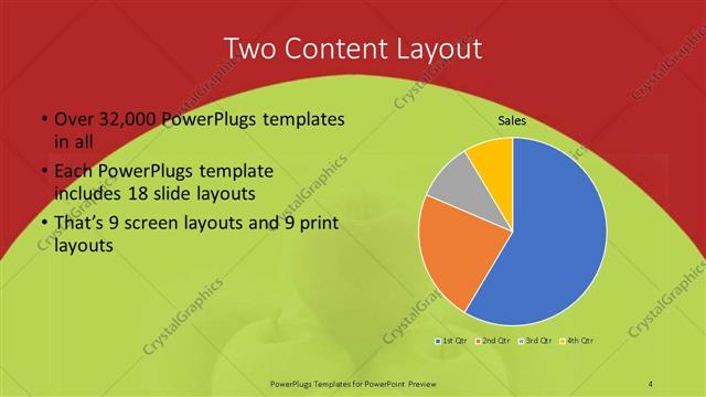 Two Content presentation slide layout