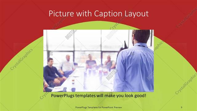 Picture with Caption presentation slide layout