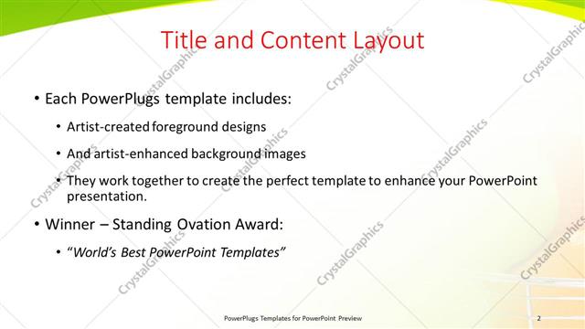 Title and Content presentation slide layout