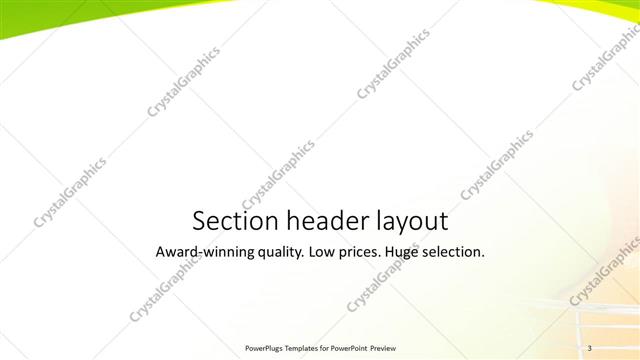 Section Header presentation slide layout