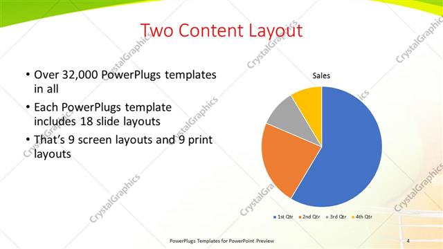 Two Content presentation slide layout
