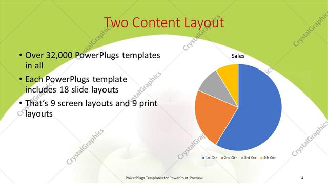 Two Content presentation slide layout