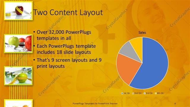 Two Content presentation slide layout