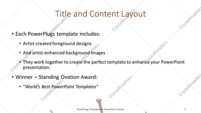 Title and Content presentation slide layout