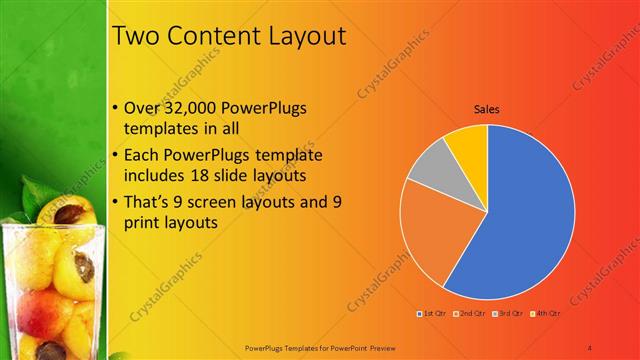 Two Content presentation slide layout