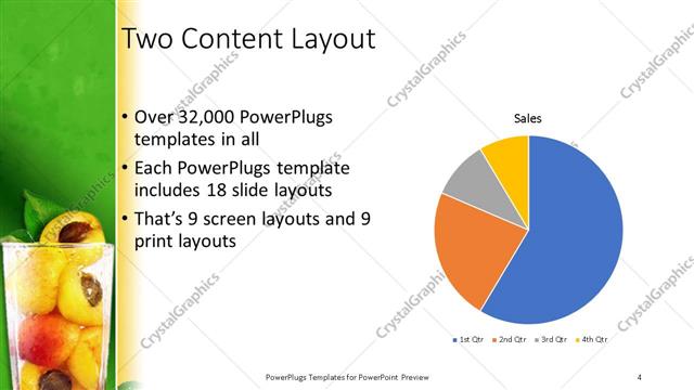 Two Content presentation slide layout