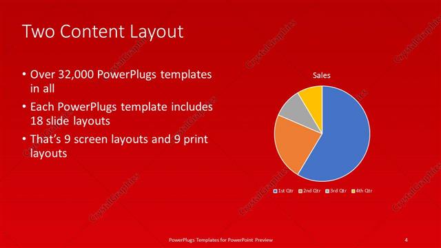 Two Content presentation slide layout