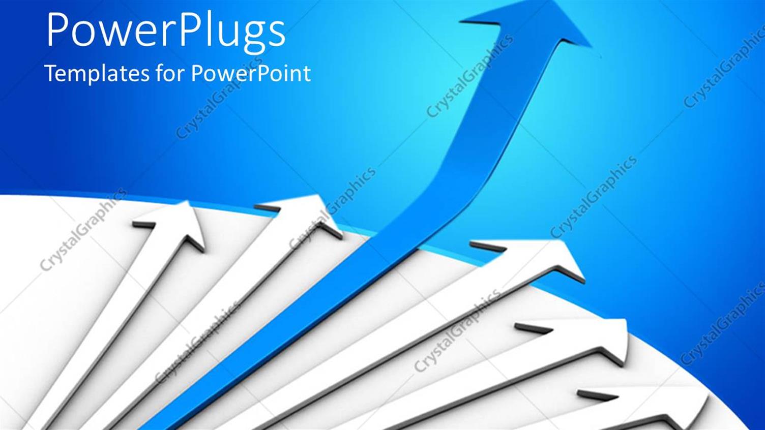 Featuring a Number of Arrows with Bluish Background