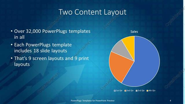 Two Content presentation slide layout