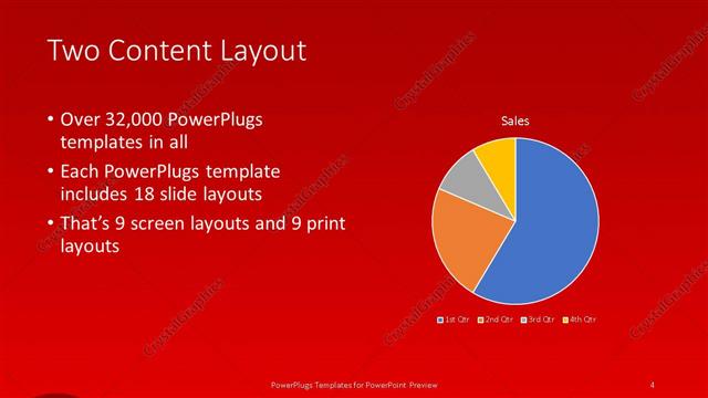 Two Content presentation slide layout