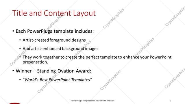 Title and Content presentation slide layout