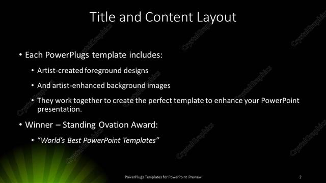 Title and Content presentation slide layout
