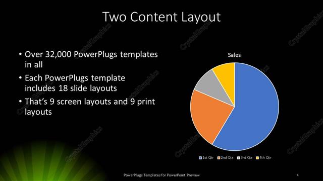 Two Content presentation slide layout