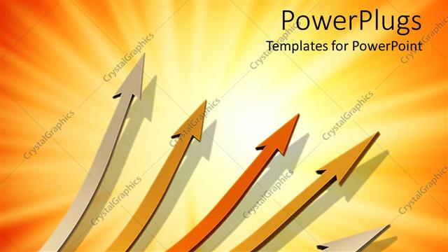  Presentation with arrows - A number of arrows pointing towards various directions