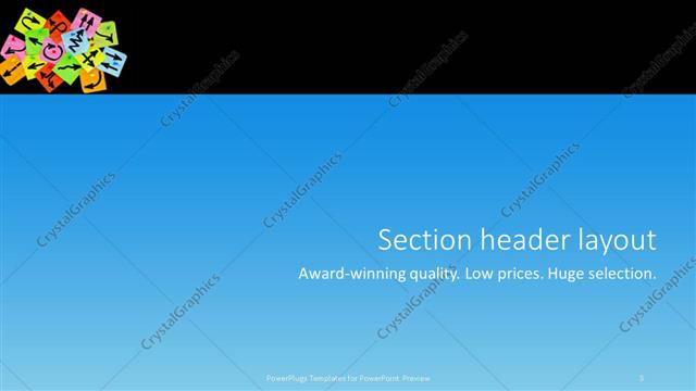 Section Header presentation slide layout