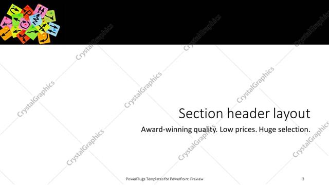 Section Header presentation slide layout