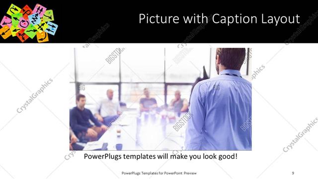Picture with Caption presentation slide layout