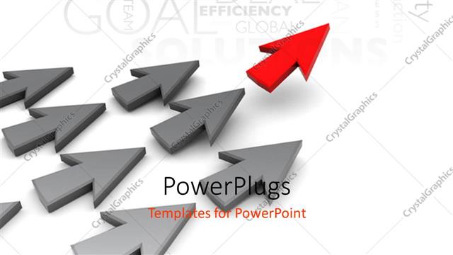  Presentation with arrows - A number of arrows with a white background