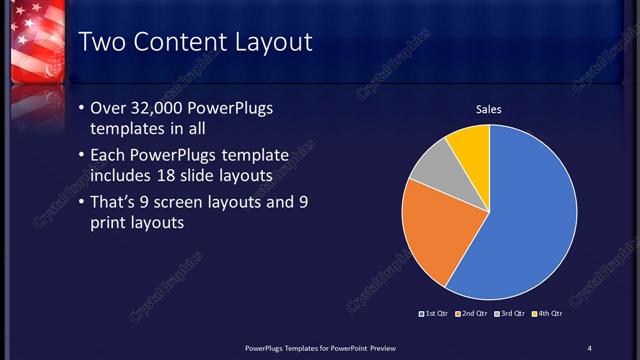 Two Content presentation slide layout