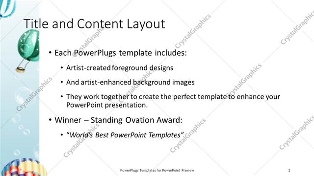 Title and Content presentation slide layout