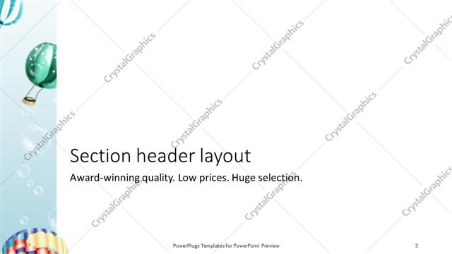 Section Header presentation slide layout