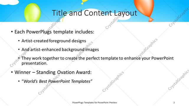 Title and Content presentation slide layout