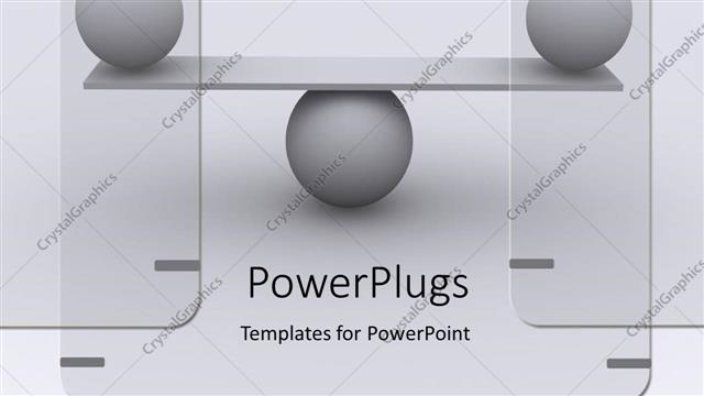  Presentation with balance - A number of balls being balanced on each other
