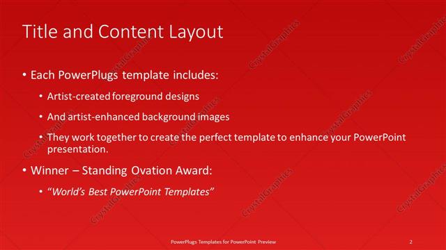 Title and Content presentation slide layout