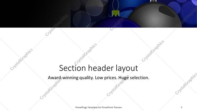 Section Header presentation slide layout