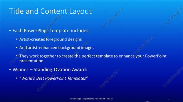 Title and Content presentation slide layout