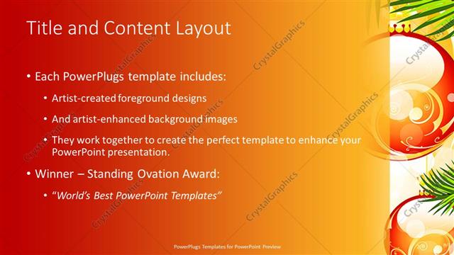 Title and Content presentation slide layout