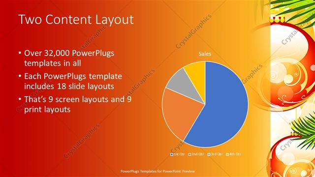 Two Content presentation slide layout