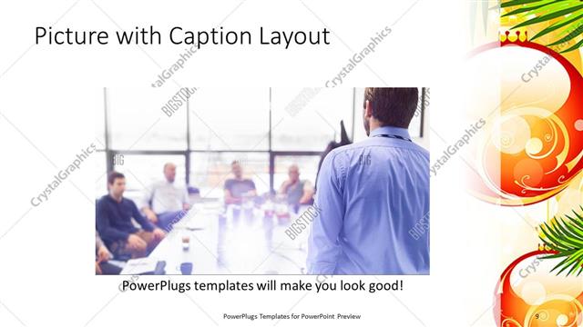 Picture with Caption presentation slide layout