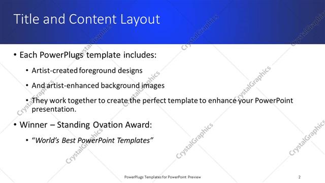 Title and Content presentation slide layout