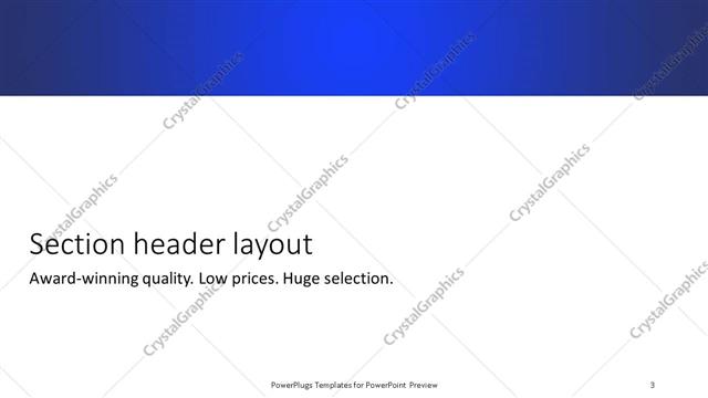 Section Header presentation slide layout