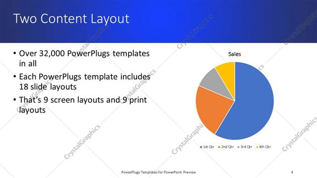Two Content presentation slide layout
