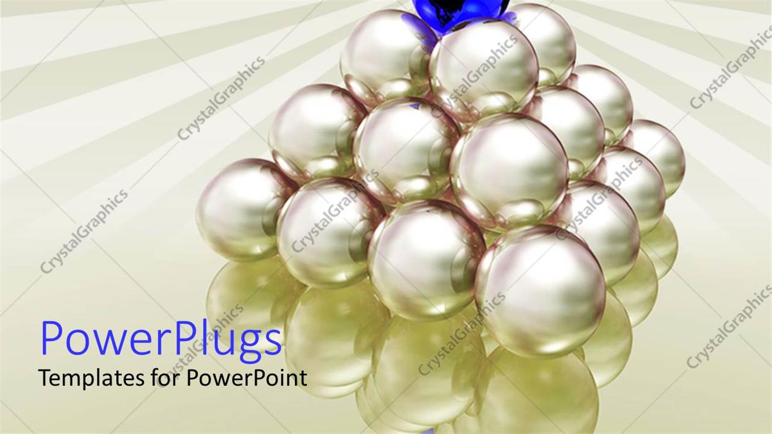 Featuring a Number of Balls with the Globe on the Top