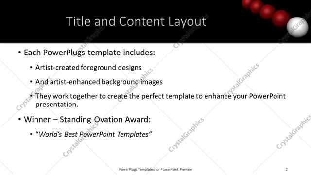 Title and Content presentation slide layout