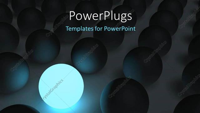  Presentation with stand - A number of balls with one being lit