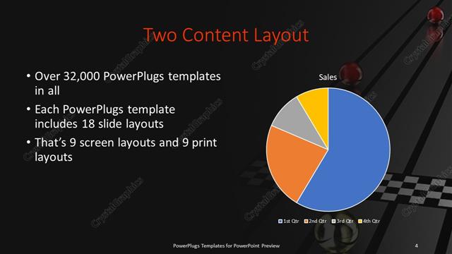 Two Content presentation slide layout