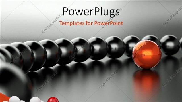  Presentation with leader - A number of balls with a red ball