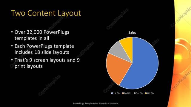 Two Content presentation slide layout