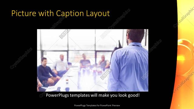 Picture with Caption presentation slide layout