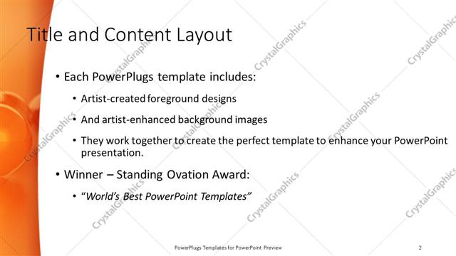 Title and Content presentation slide layout