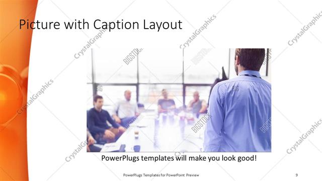 Picture with Caption presentation slide layout