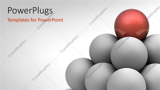  Presentation with leader - A number of balls with a red one