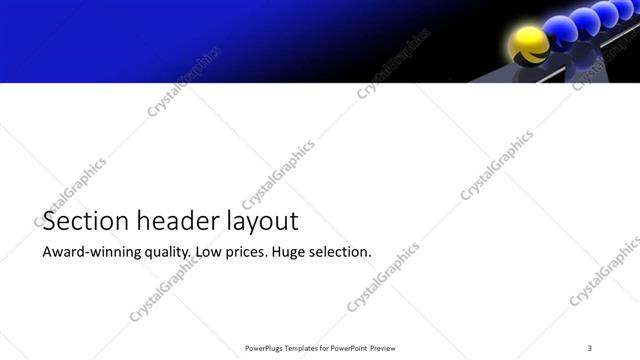 Section Header presentation slide layout