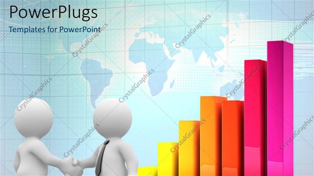  Presentation with bar - A number of bars in the background and a map