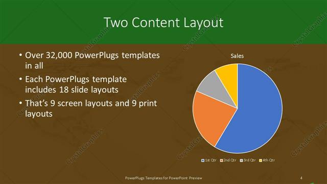 Two Content presentation slide layout
